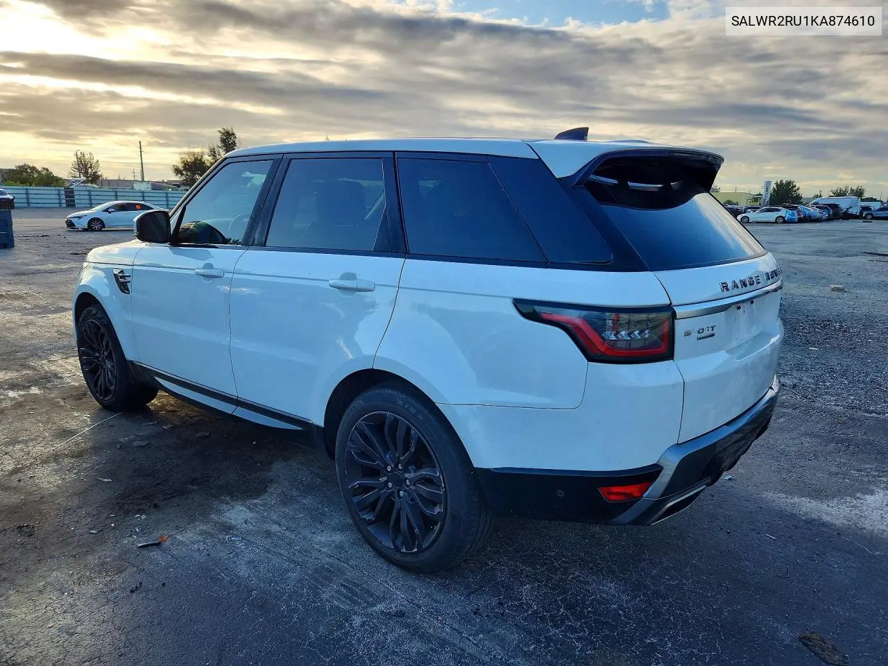 2019 LAND ROVER RANGE ROVER SPORT VIN SALWR2RU1KA874610 — фото 2