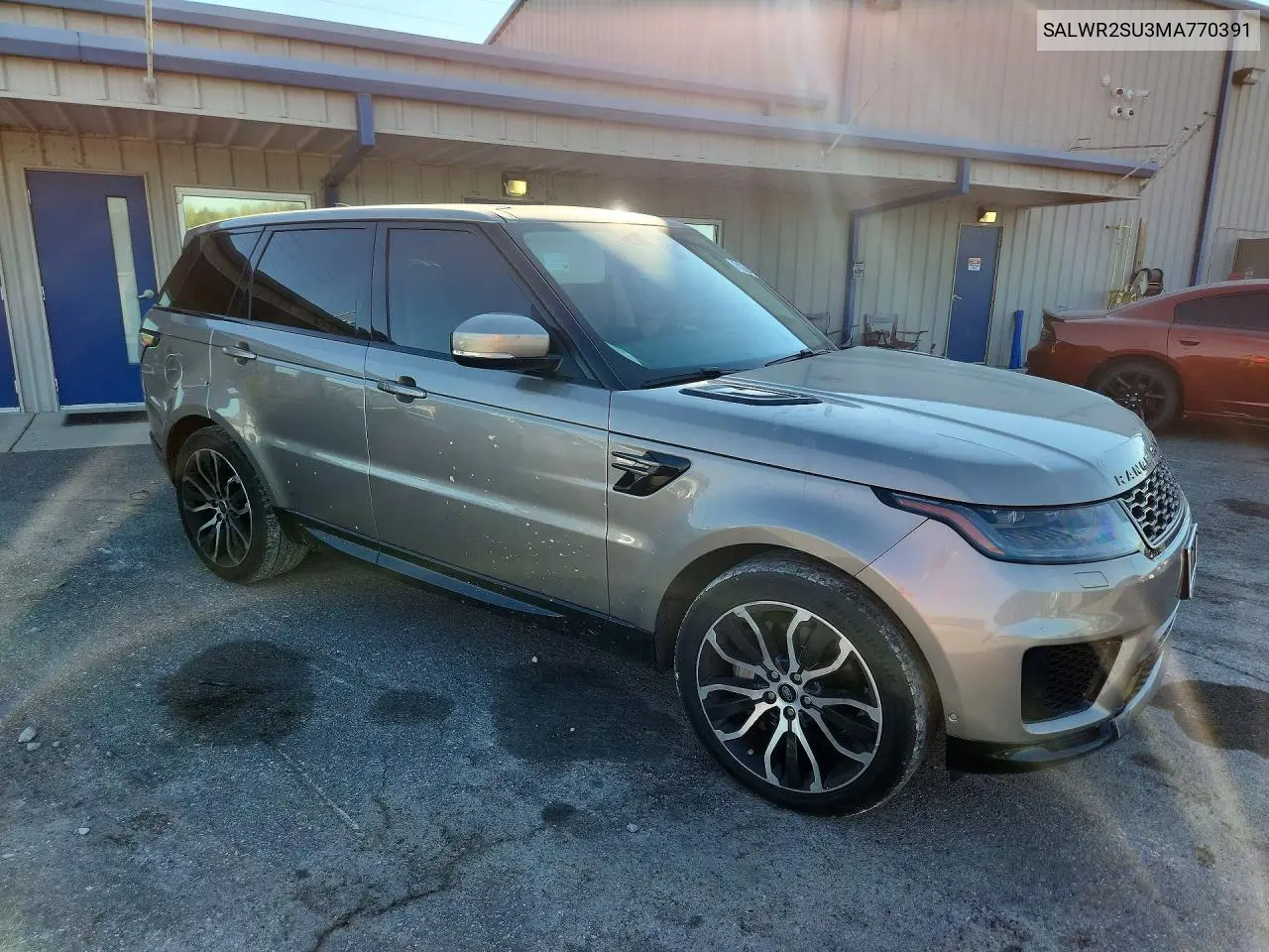 2021 LAND ROVER RANGE ROVER SPORT VIN SALWR2SU3MA770391 — фото 4