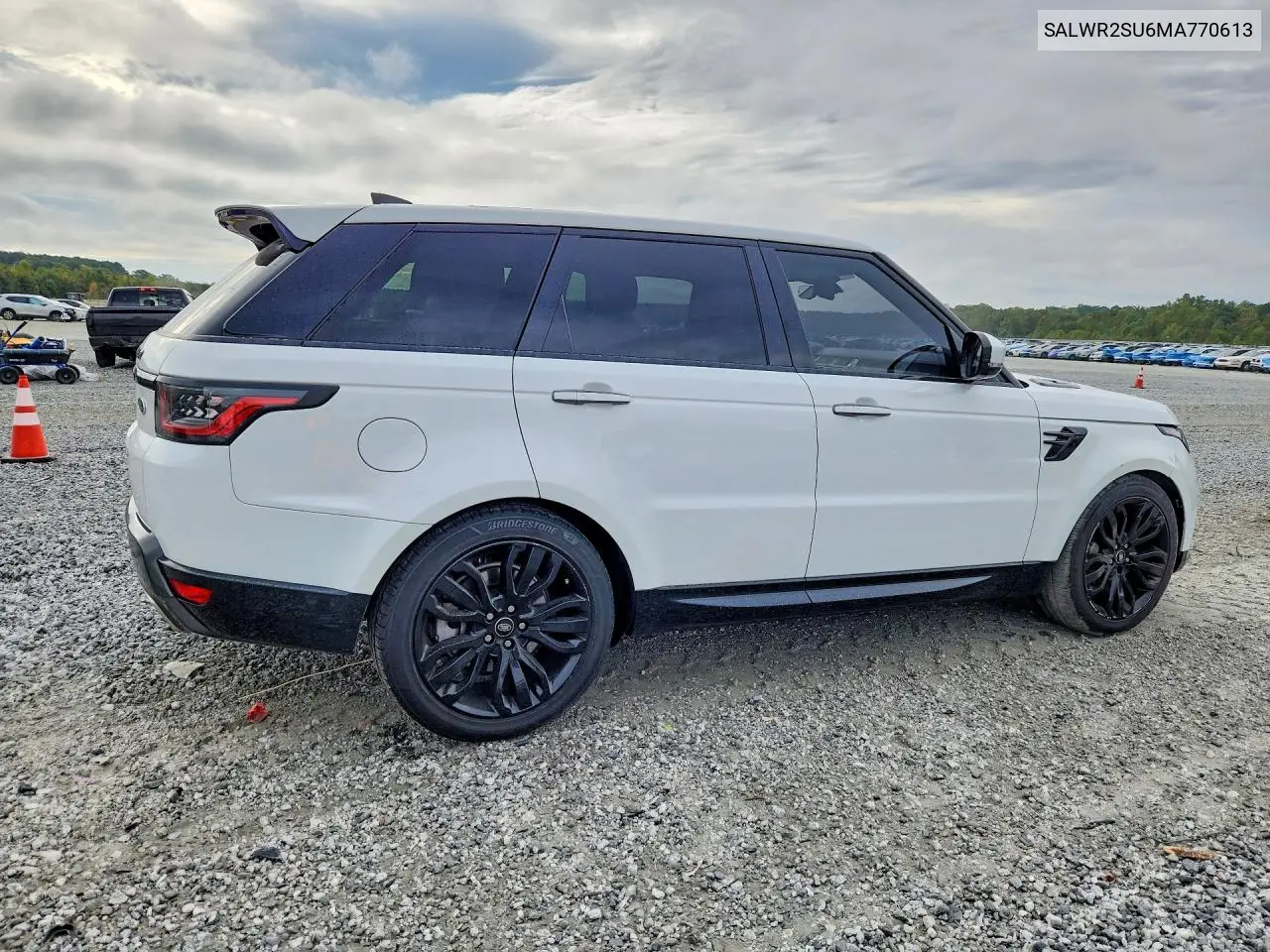 2021 LAND ROVER RANGE ROVER SPORT VIN SALWR2SU6MA770613 — фото 3