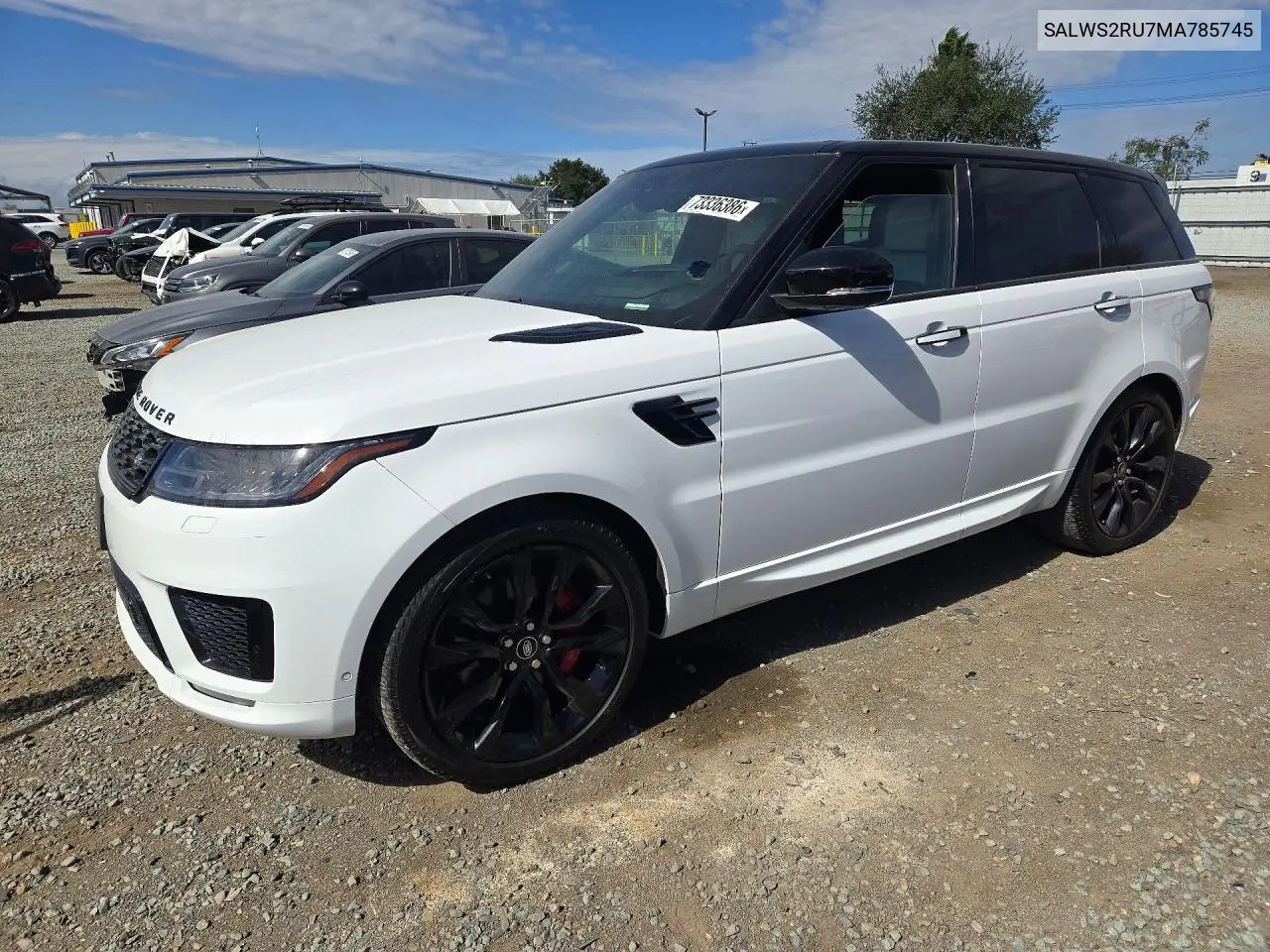 LAND ROVER RANGE ROVER SPORT 2021, VIN SALWS2RU7MA785745