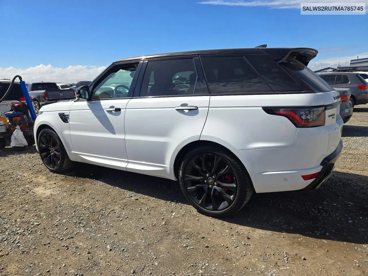 2021 LAND ROVER RANGE ROVER SPORT VIN SALWS2RU7MA785745 — фото 2