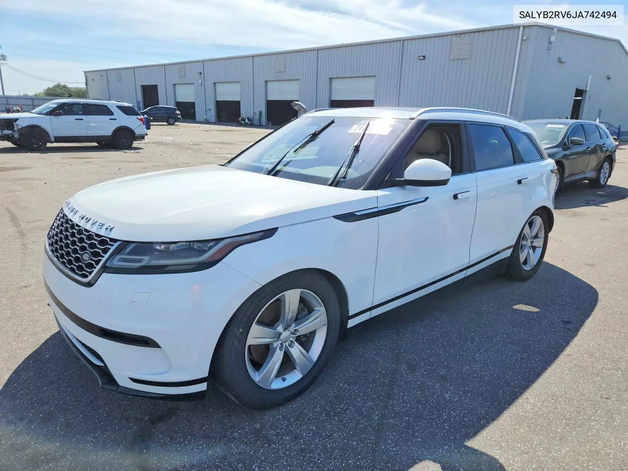 LAND ROVER RANGE ROVER VELAR 2018, VIN SALYB2RV6JA742494
