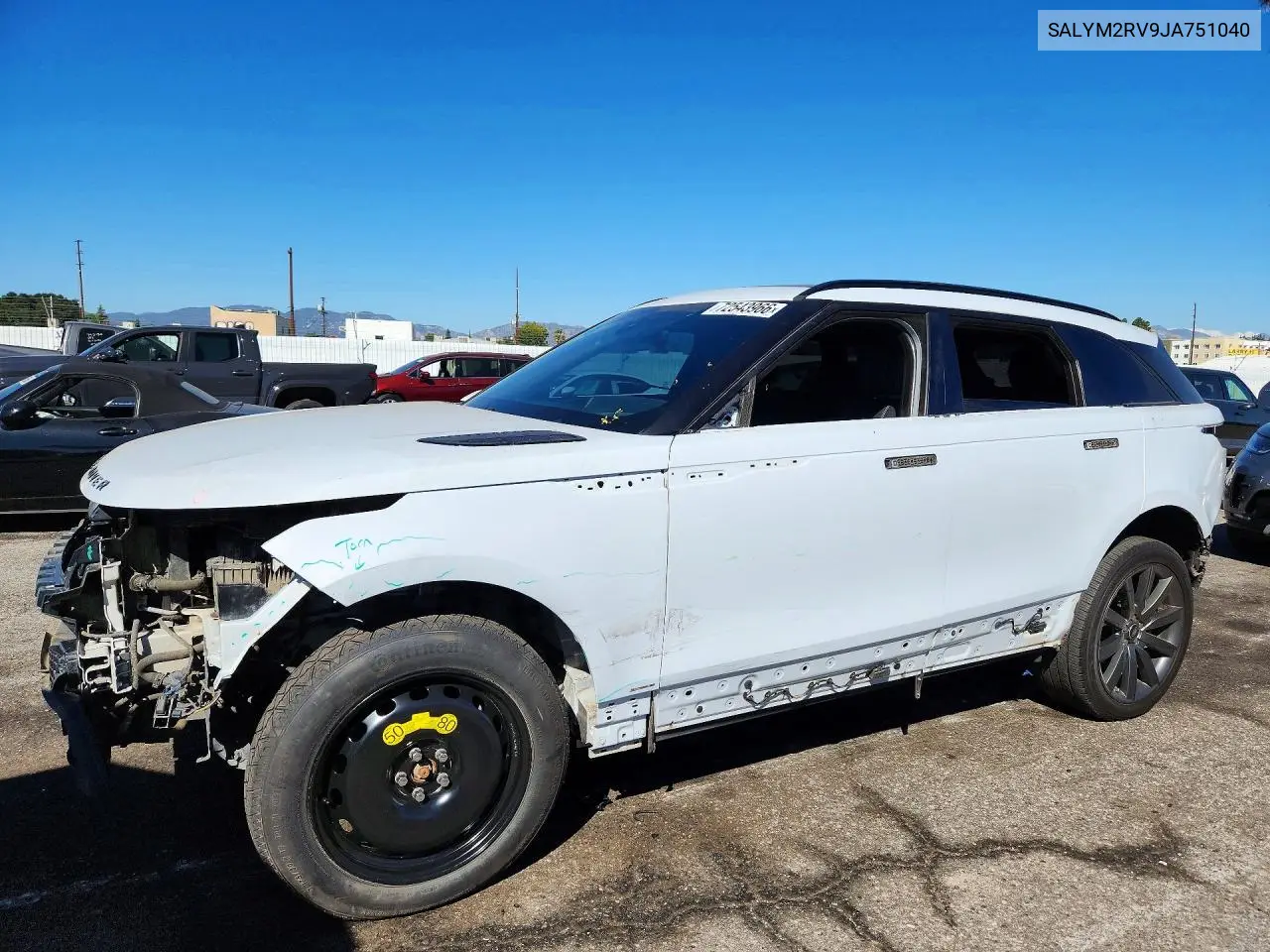 LAND ROVER RANGE ROVER VELAR 2018, VIN SALYM2RV9JA751040