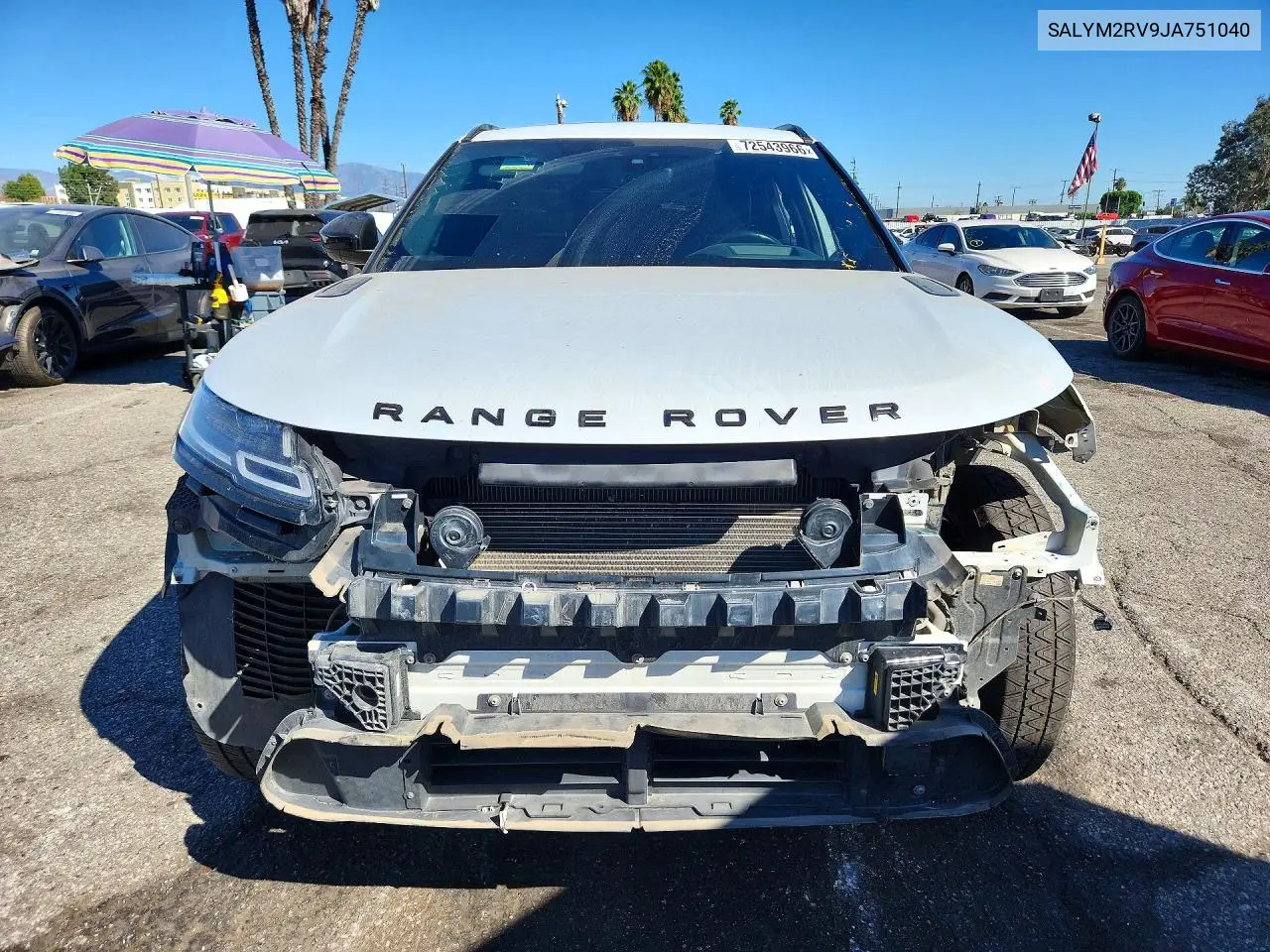 2018 LAND ROVER RANGE ROVER VELAR VIN SALYM2RV9JA751040 — фото 5