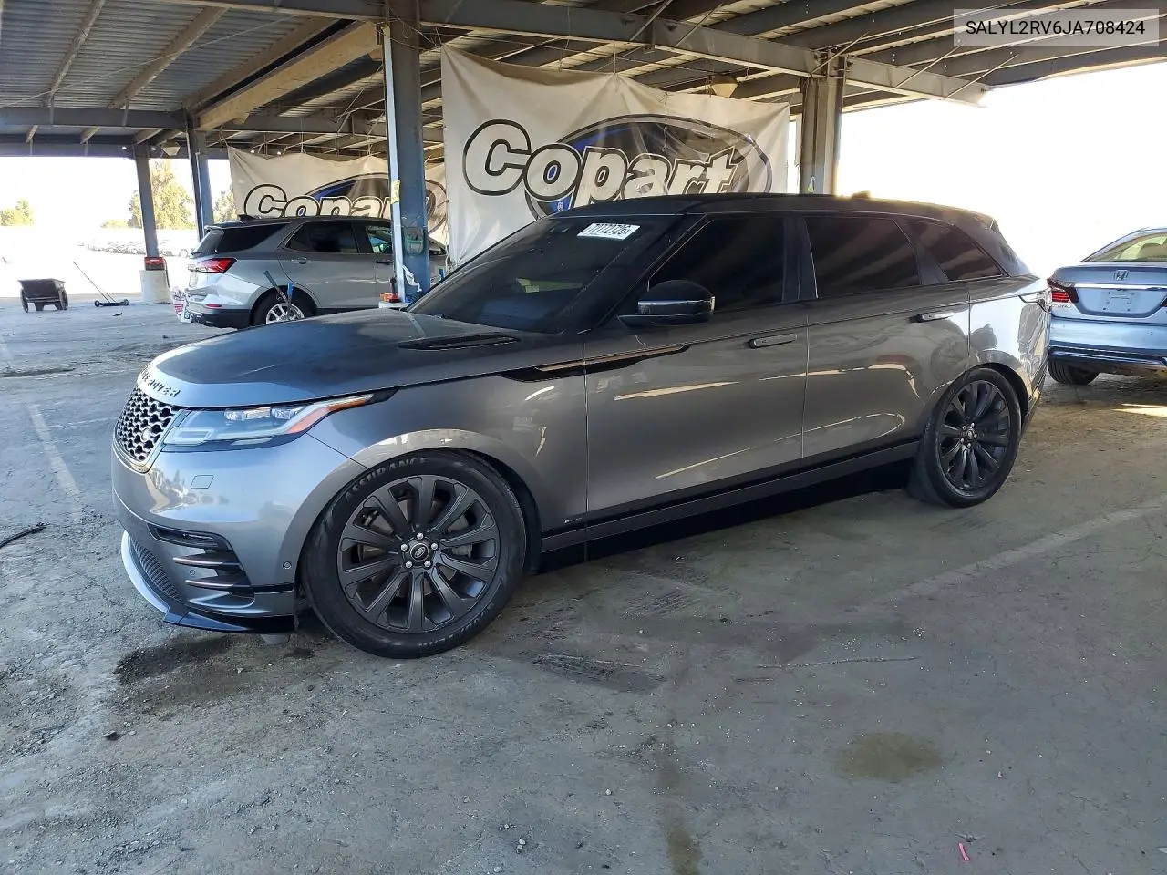 LAND ROVER RANGE ROVER VELAR 2018, VIN SALYL2RV6JA708424