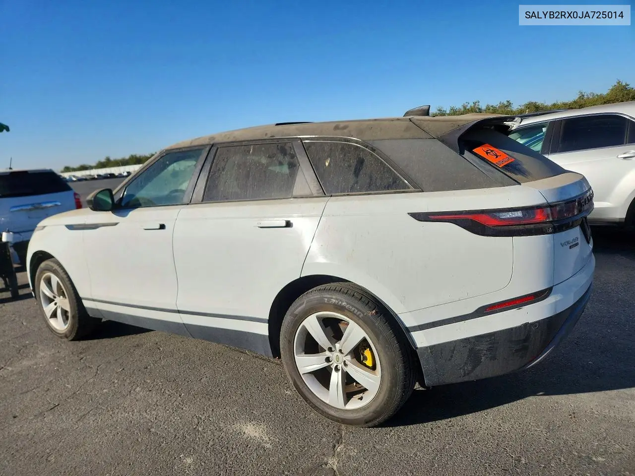 2018 LAND ROVER RANGE ROVER VELAR VIN SALYB2RX0JA725014 — фото 2
