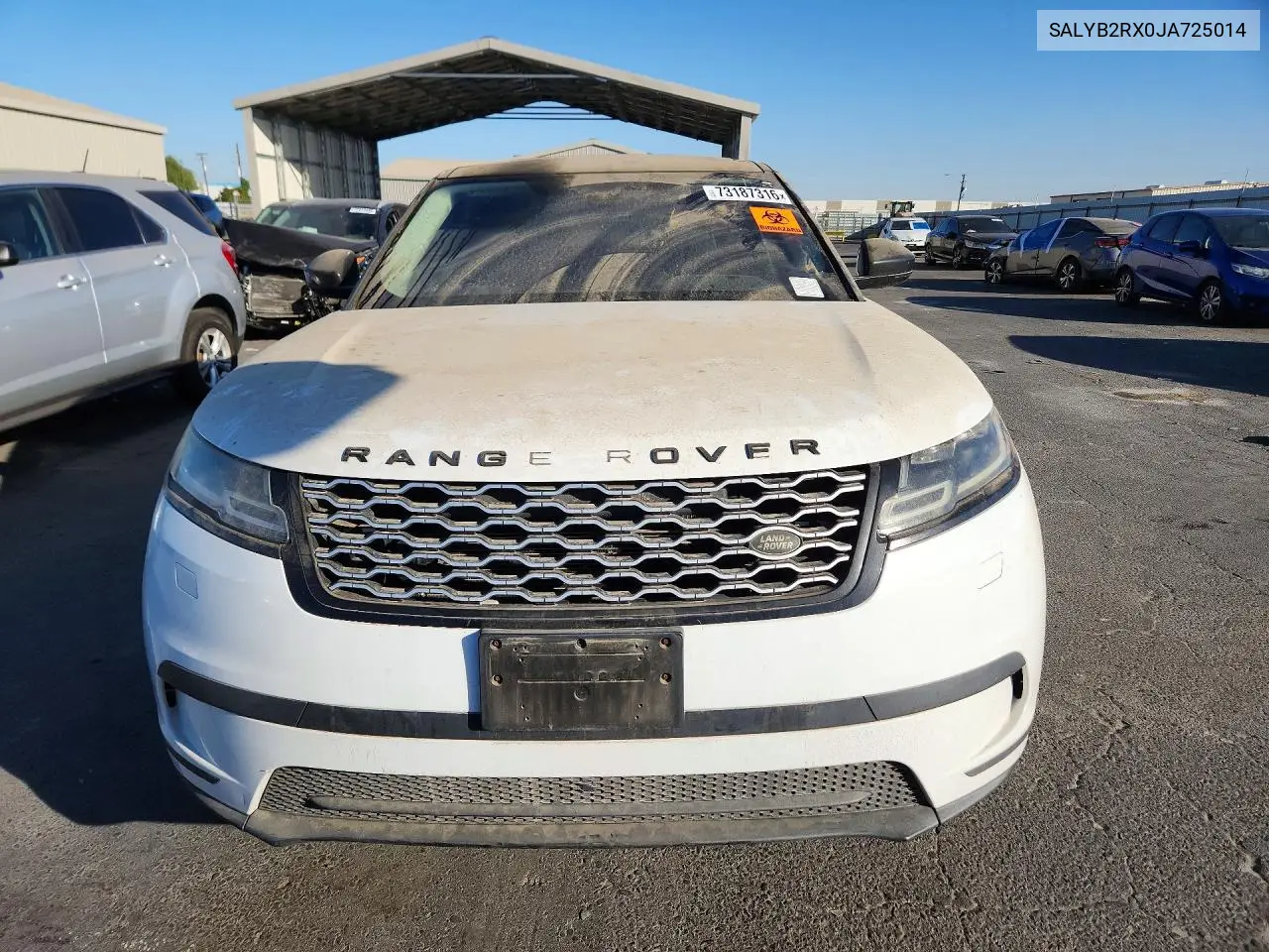 2018 LAND ROVER RANGE ROVER VELAR VIN SALYB2RX0JA725014 — фото 5