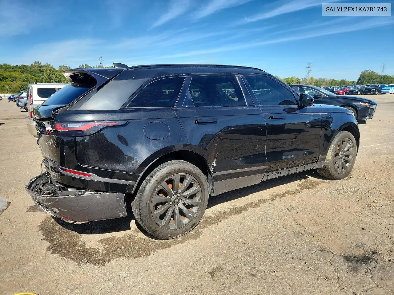 2019 LAND ROVER RANGE ROVER VELAR VIN SALYL2EX1KA781743 — фото 3