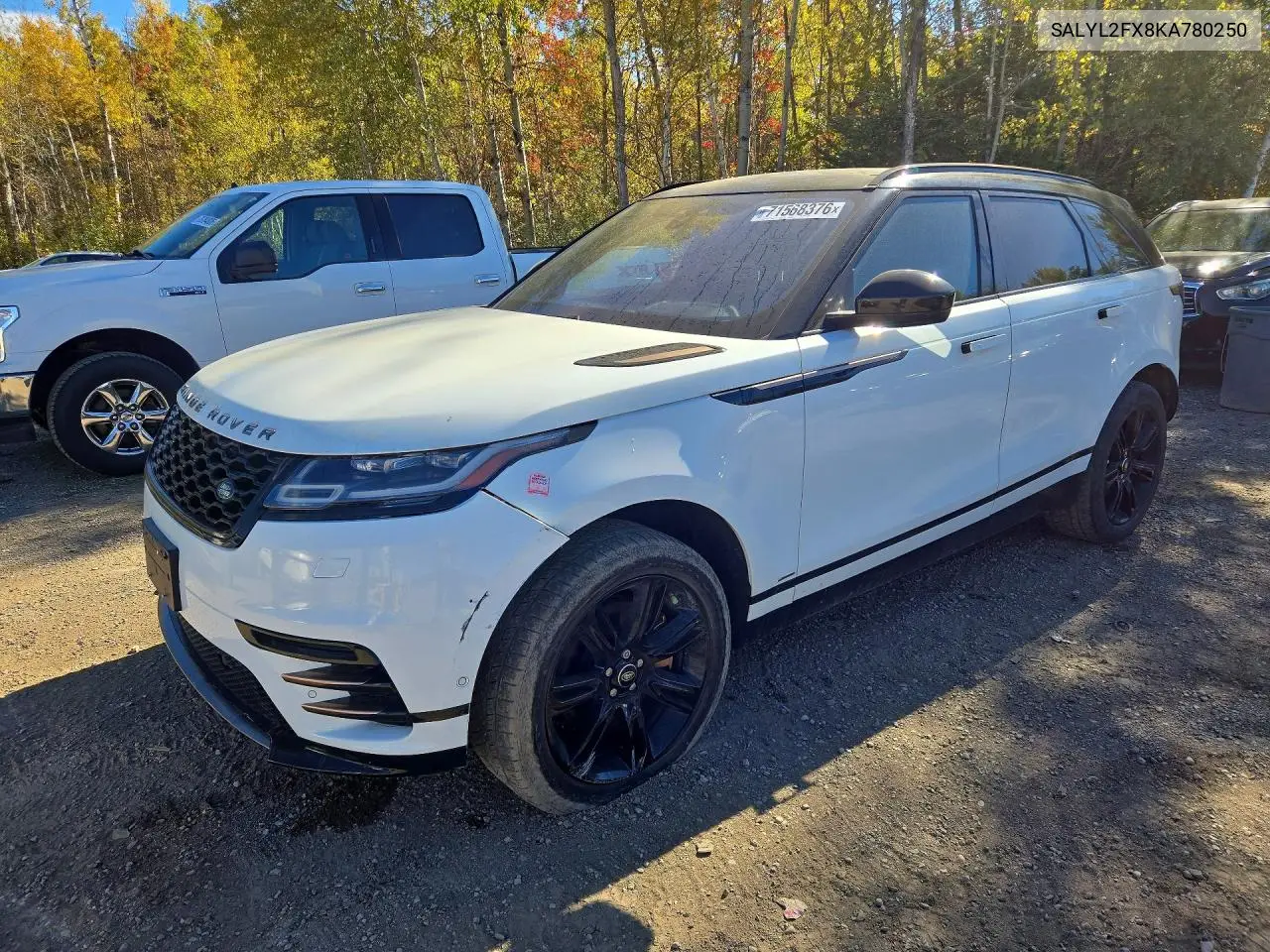 LAND ROVER RANGE ROVER VELAR 2019, VIN SALYL2FX8KA780250
