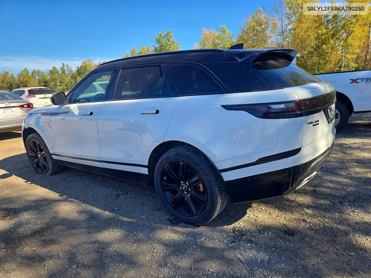 2019 LAND ROVER RANGE ROVER VELAR VIN SALYL2FX8KA780250 — фото 2