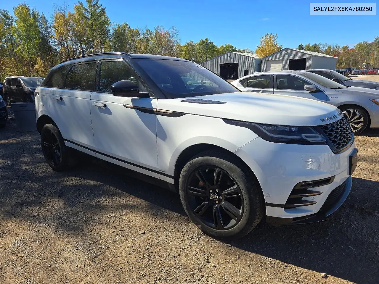 2019 LAND ROVER RANGE ROVER VELAR VIN SALYL2FX8KA780250 — фото 4