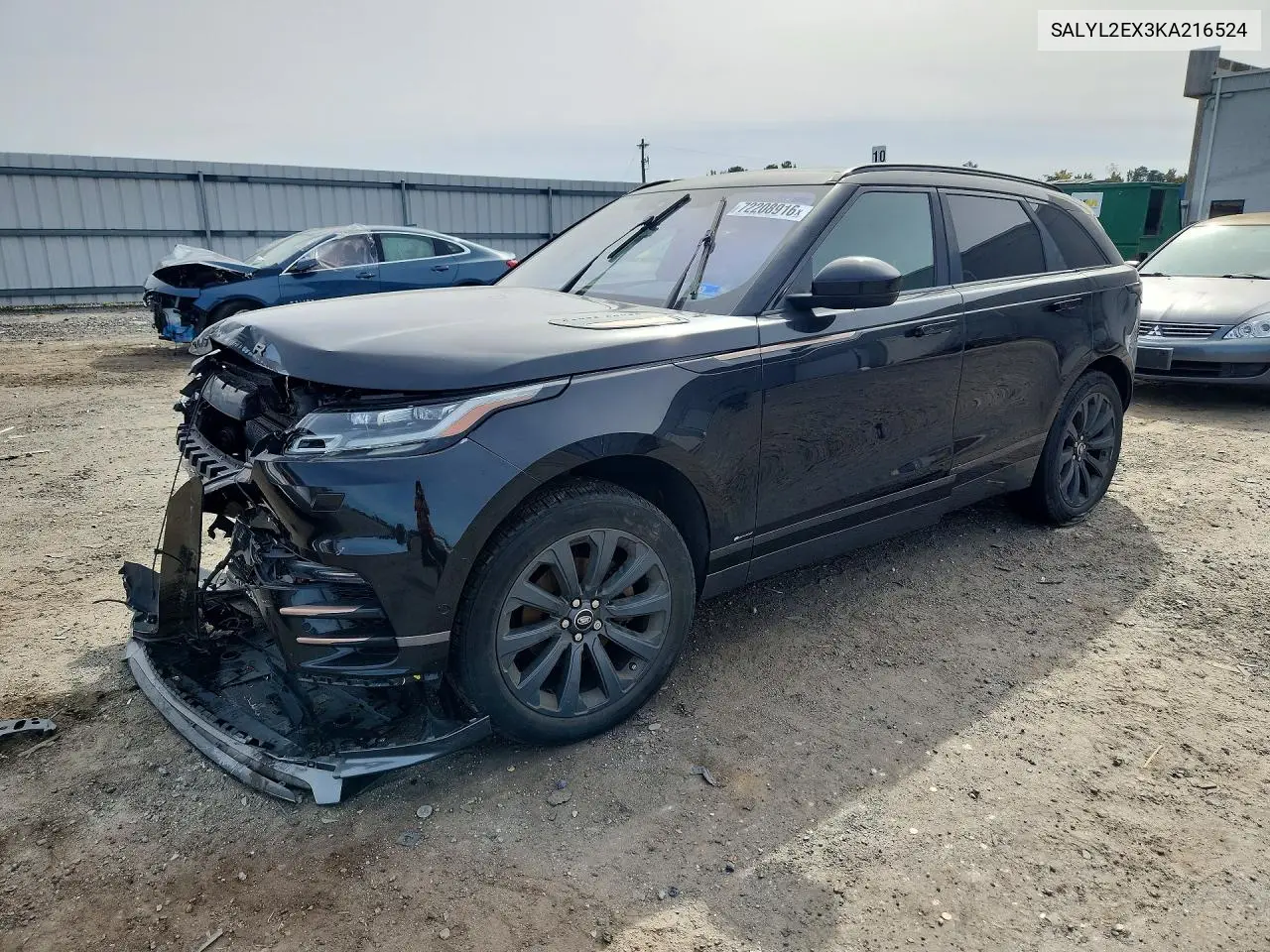 LAND ROVER RANGE ROVER VELAR 2019, VIN SALYL2EX3KA216524