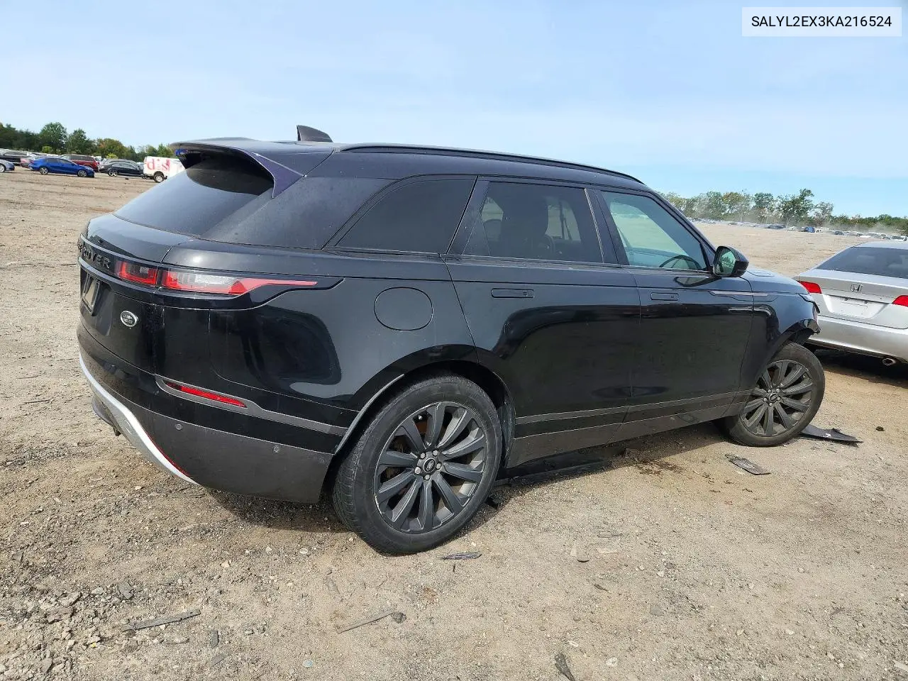 2019 LAND ROVER RANGE ROVER VELAR VIN SALYL2EX3KA216524 — фото 3