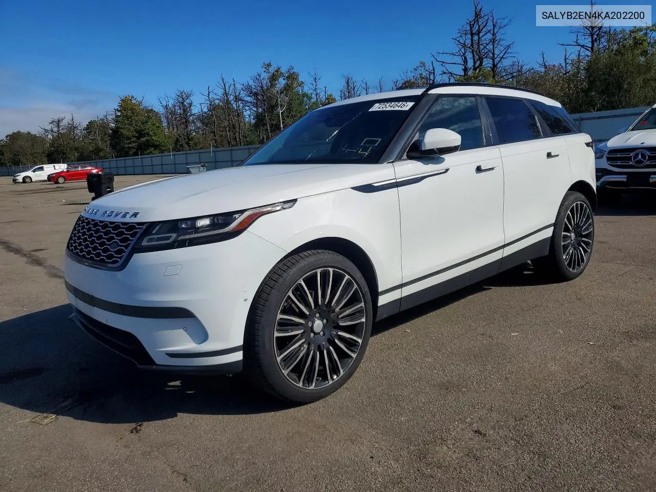 LAND ROVER RANGE ROVER VELAR 2019, VIN SALYB2EN4KA202200