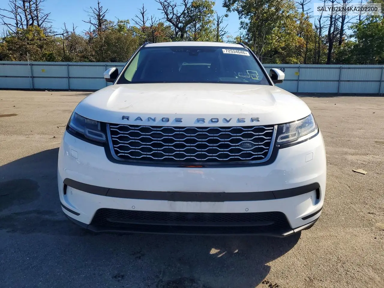 2019 LAND ROVER RANGE ROVER VELAR VIN SALYB2EN4KA202200 — фото 5
