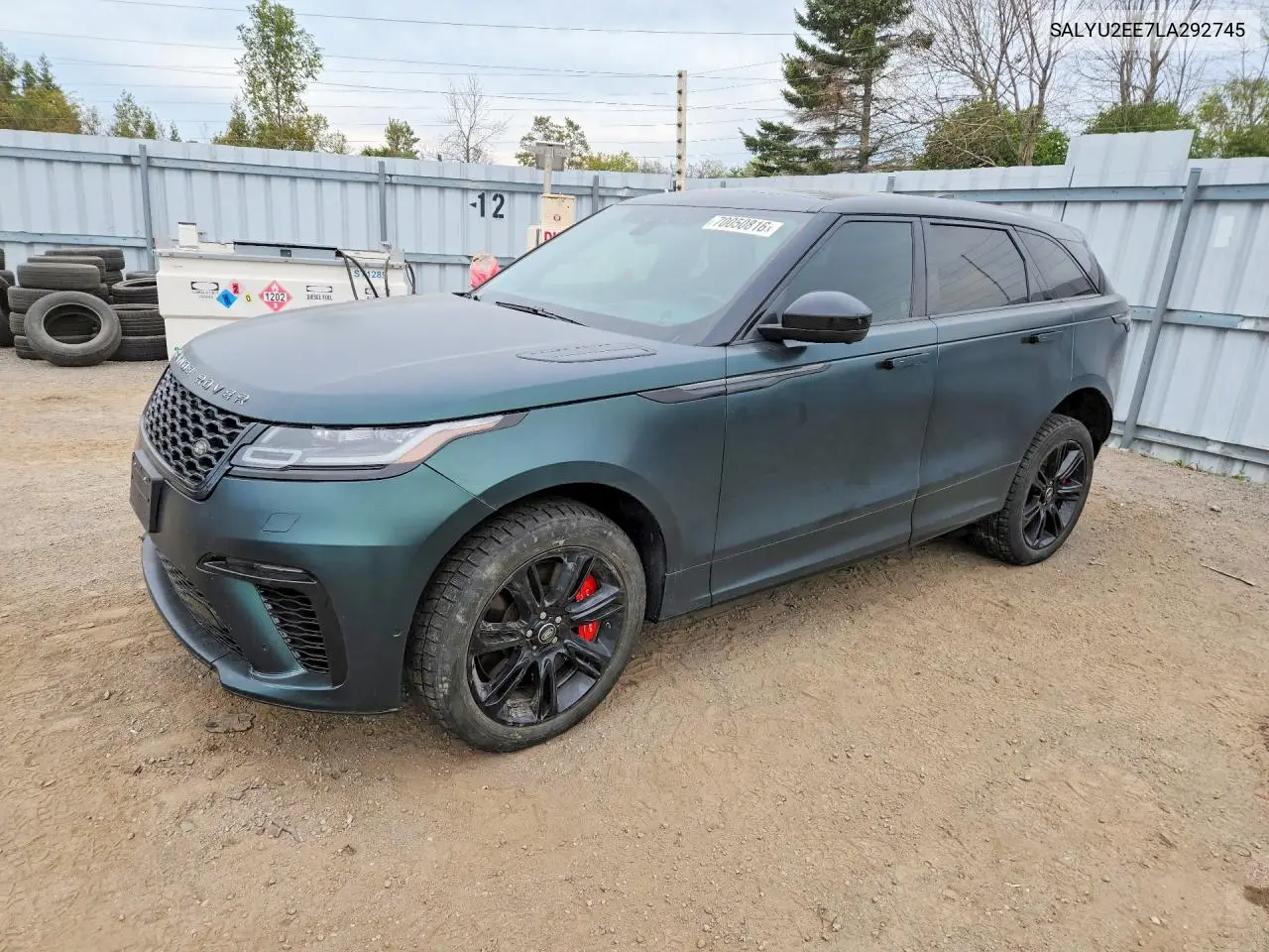 LAND ROVER RANGE ROVER VELAR 2020, VIN SALYU2EE7LA292745