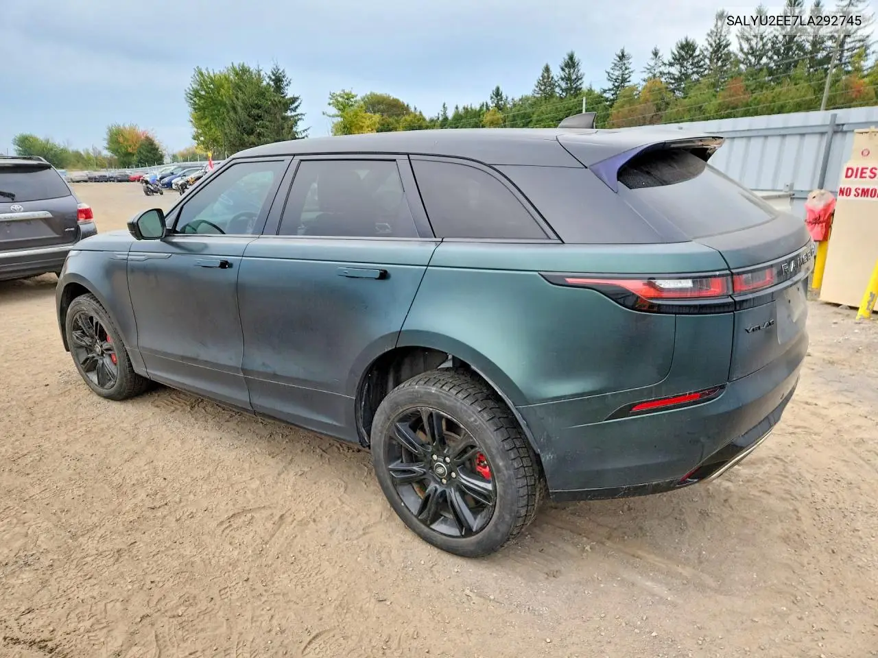 2020 LAND ROVER RANGE ROVER VELAR VIN SALYU2EE7LA292745 — фото 2