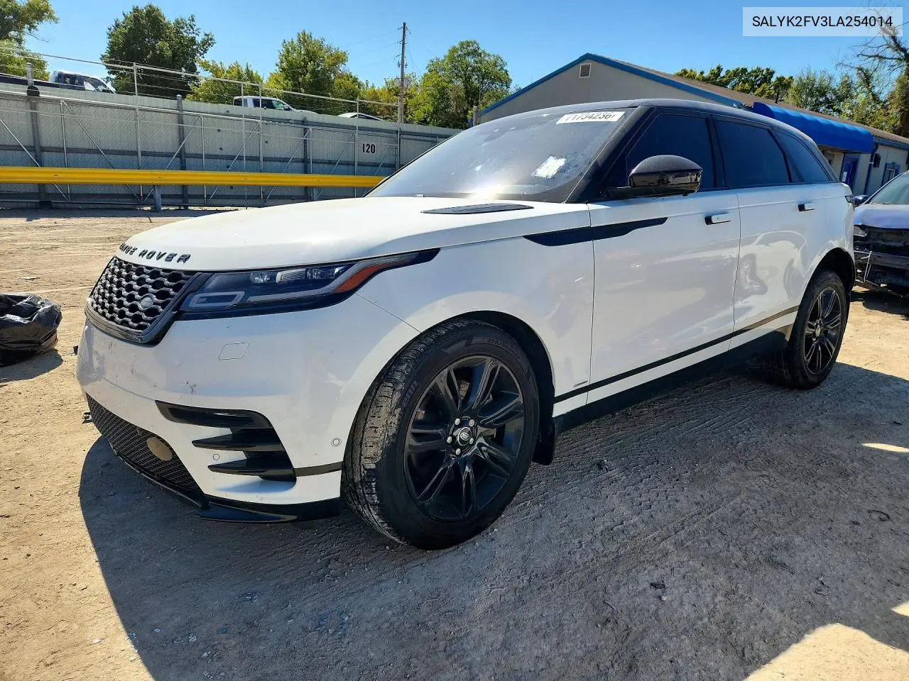 LAND ROVER RANGE ROVER VELAR 2020, VIN SALYK2FV3LA254014
