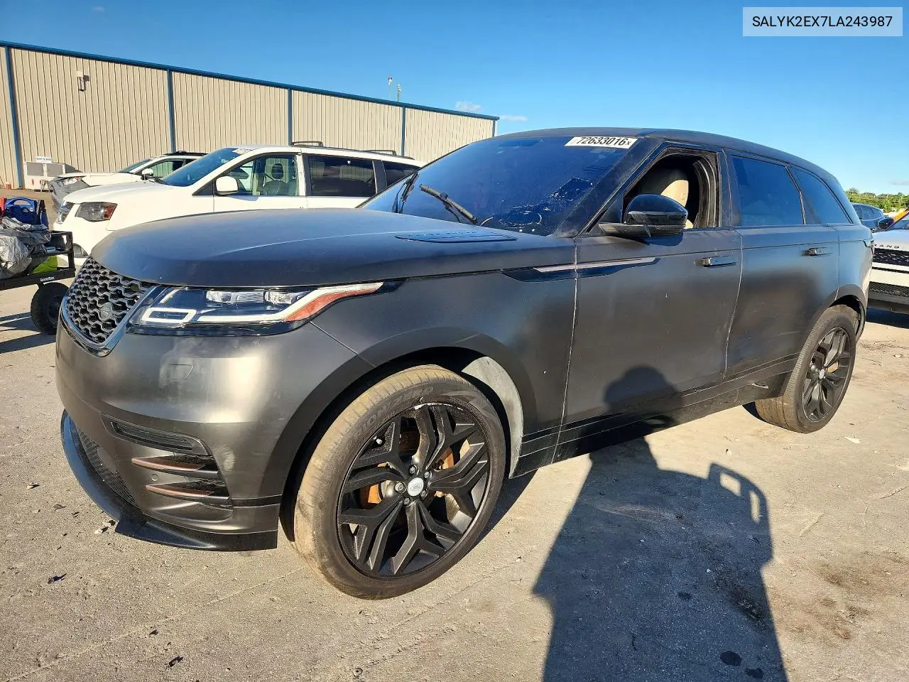 LAND ROVER RANGE ROVER VELAR 2020, VIN SALYK2EX7LA243987