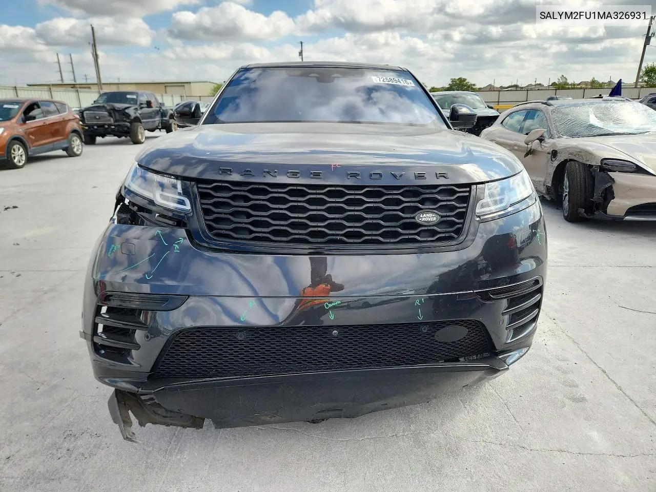 2021 LAND ROVER RANGE ROVER VELAR VIN SALYM2FU1MA326931 — фото 5