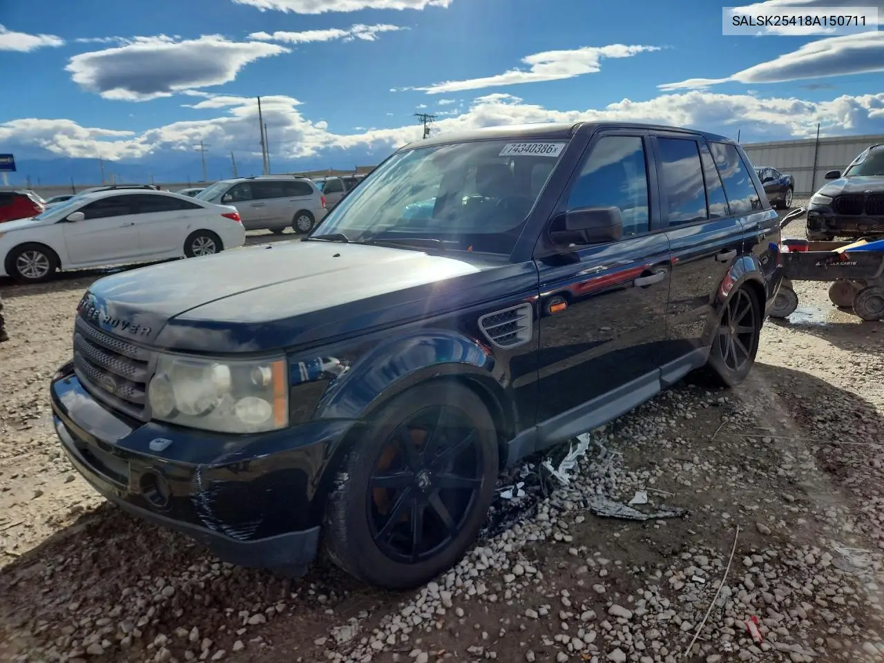 LAND ROVER RANGE ROVER 2008, VIN SALSK25418A150711