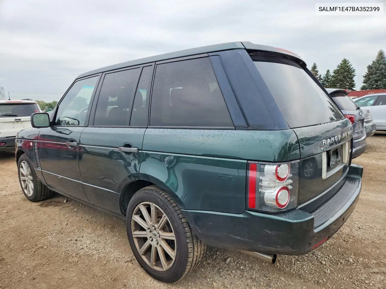 2011 LAND ROVER RANGE ROVER VIN SALMF1E47BA352399 — фото 2