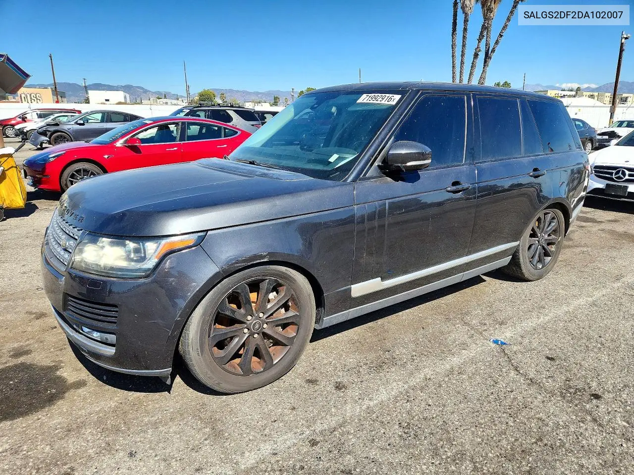 LAND ROVER RANGE ROVER 2013, VIN SALGS2DF2DA102007