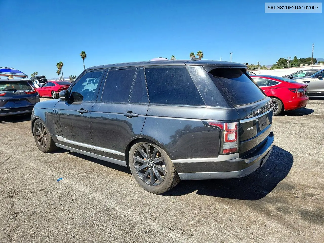 2013 LAND ROVER RANGE ROVER VIN SALGS2DF2DA102007 — фото 2