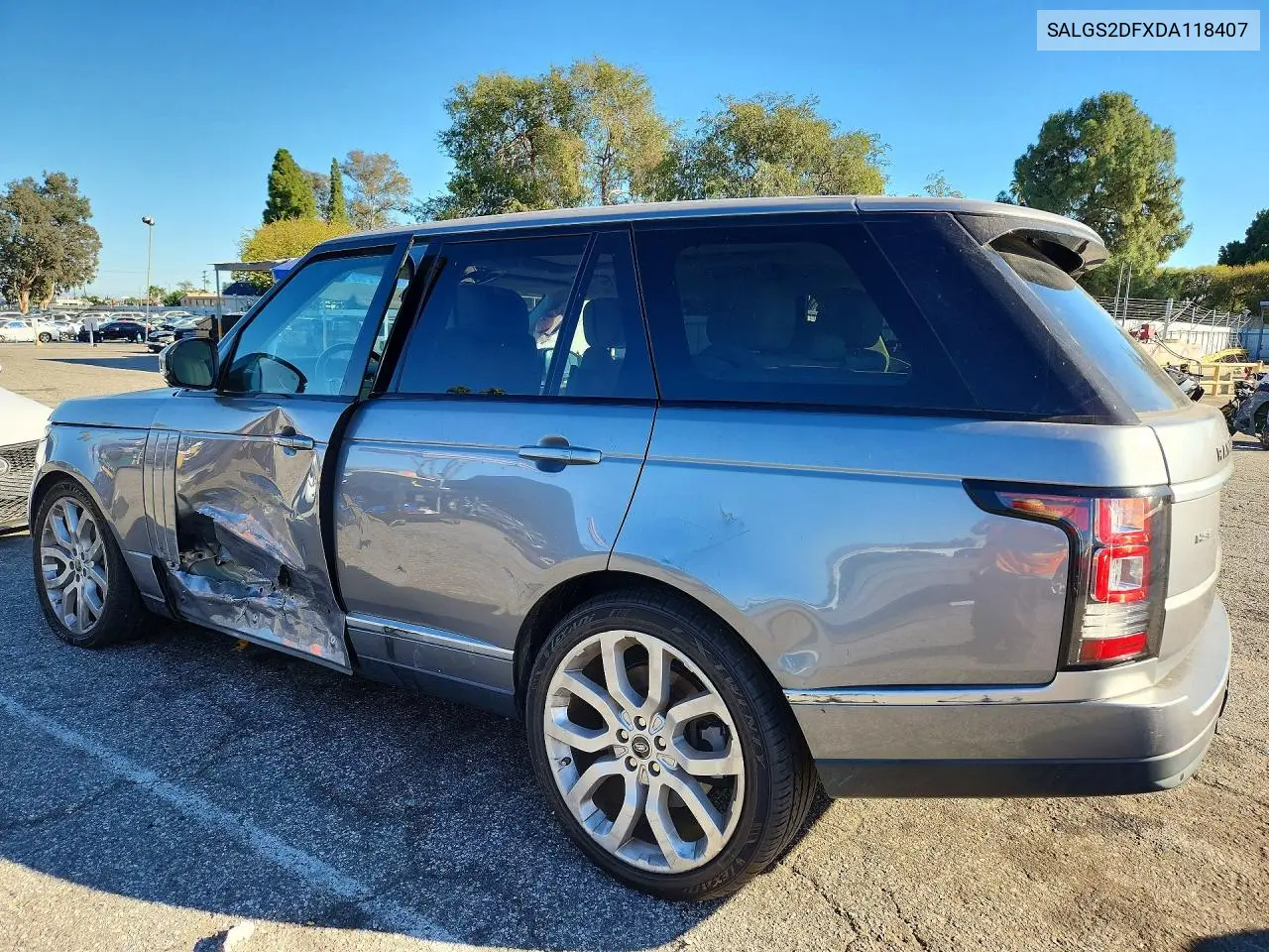 2013 LAND ROVER RANGE ROVER VIN SALGS2DFXDA118407 — фото 2