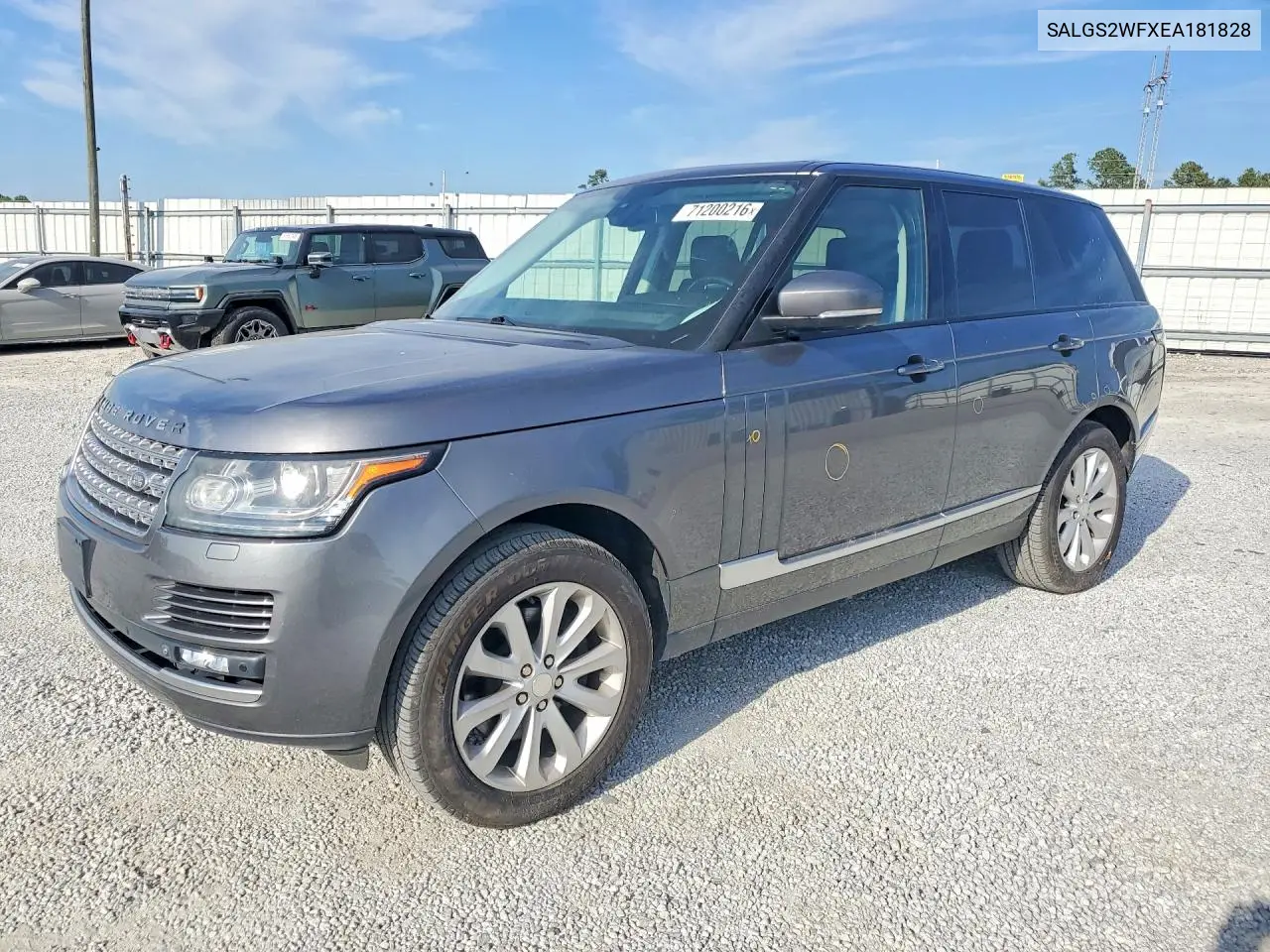 LAND ROVER RANGE ROVER 2014, VIN SALGS2WFXEA181828