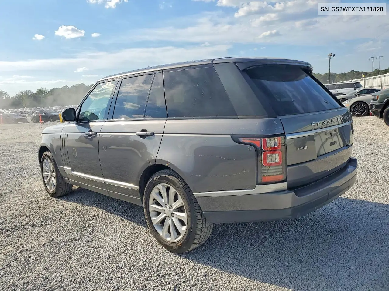 2014 LAND ROVER RANGE ROVER VIN SALGS2WFXEA181828 — фото 2
