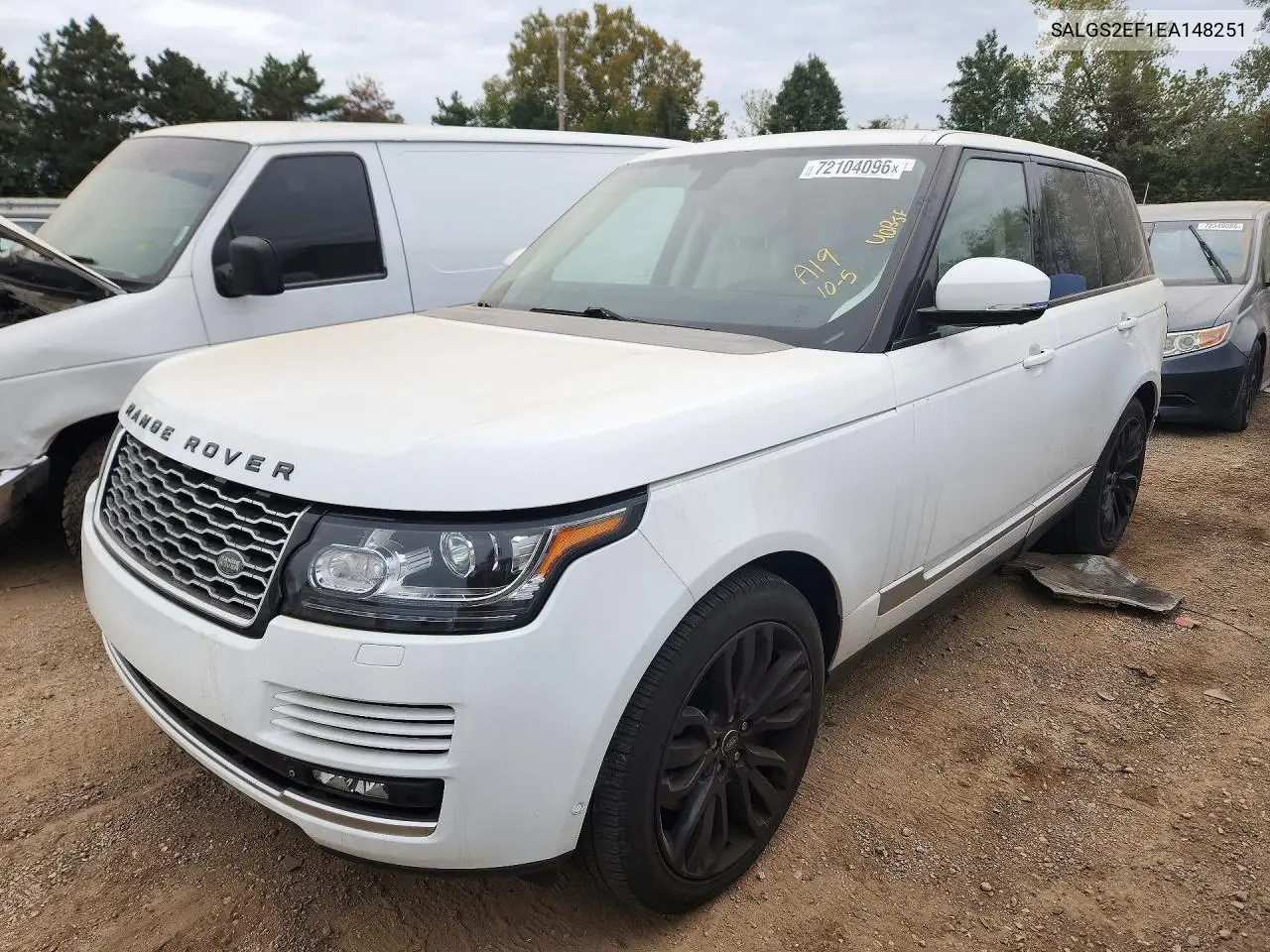 LAND ROVER RANGE ROVER 2014, VIN SALGS2EF1EA148251