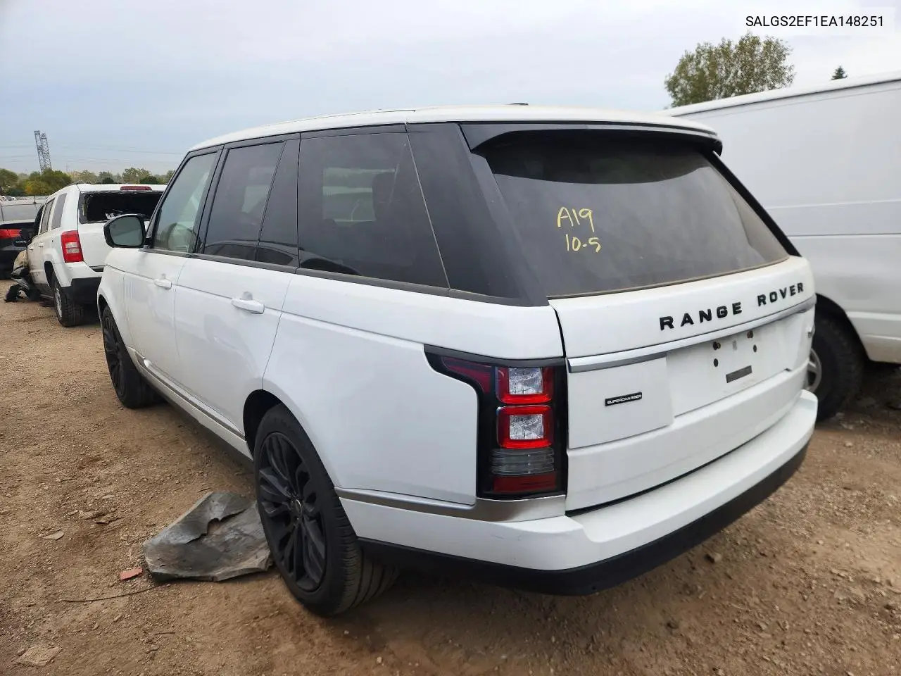 2014 LAND ROVER RANGE ROVER VIN SALGS2EF1EA148251 — фото 2