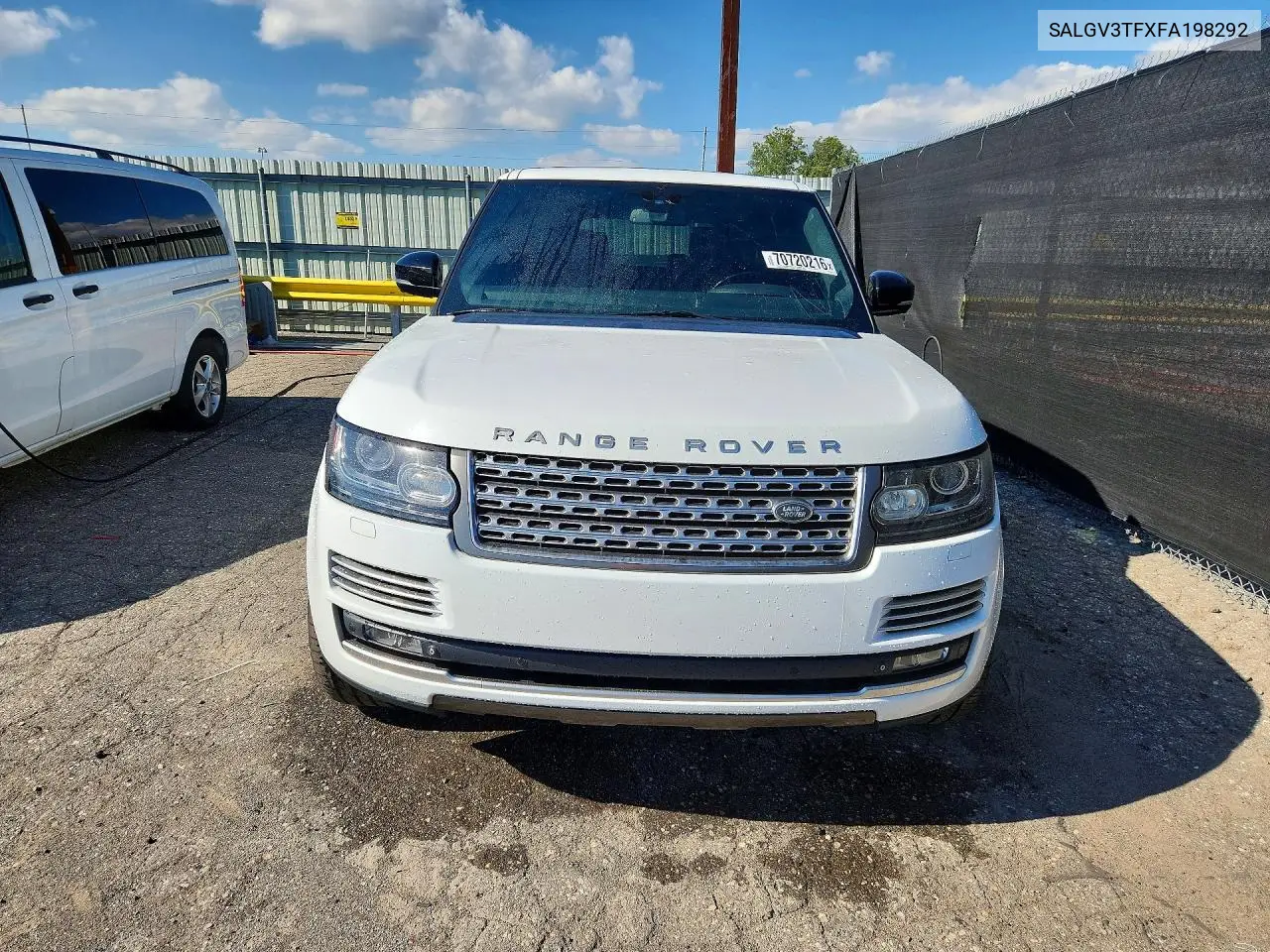 2015 LAND ROVER RANGE ROVER VIN SALGV3TFXFA198292 — фото 5