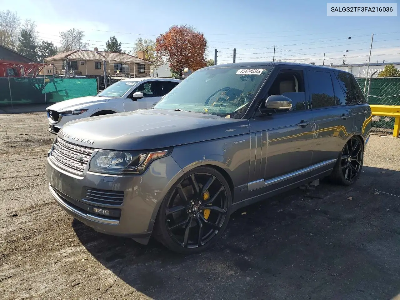 LAND ROVER RANGE ROVER 2015, VIN SALGS2TF3FA216036