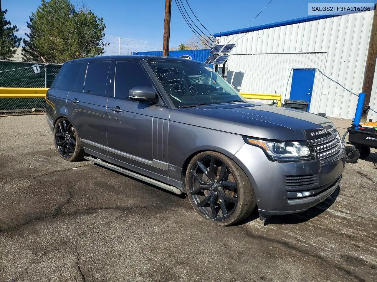 2015 LAND ROVER RANGE ROVER VIN SALGS2TF3FA216036 — фото 4