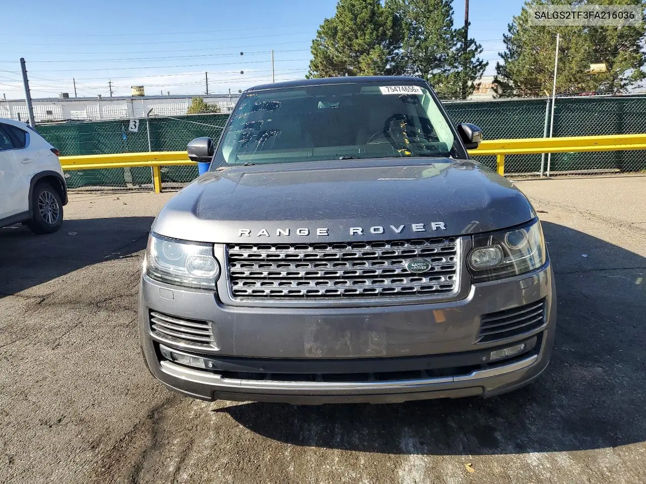 2015 LAND ROVER RANGE ROVER VIN SALGS2TF3FA216036 — фото 5