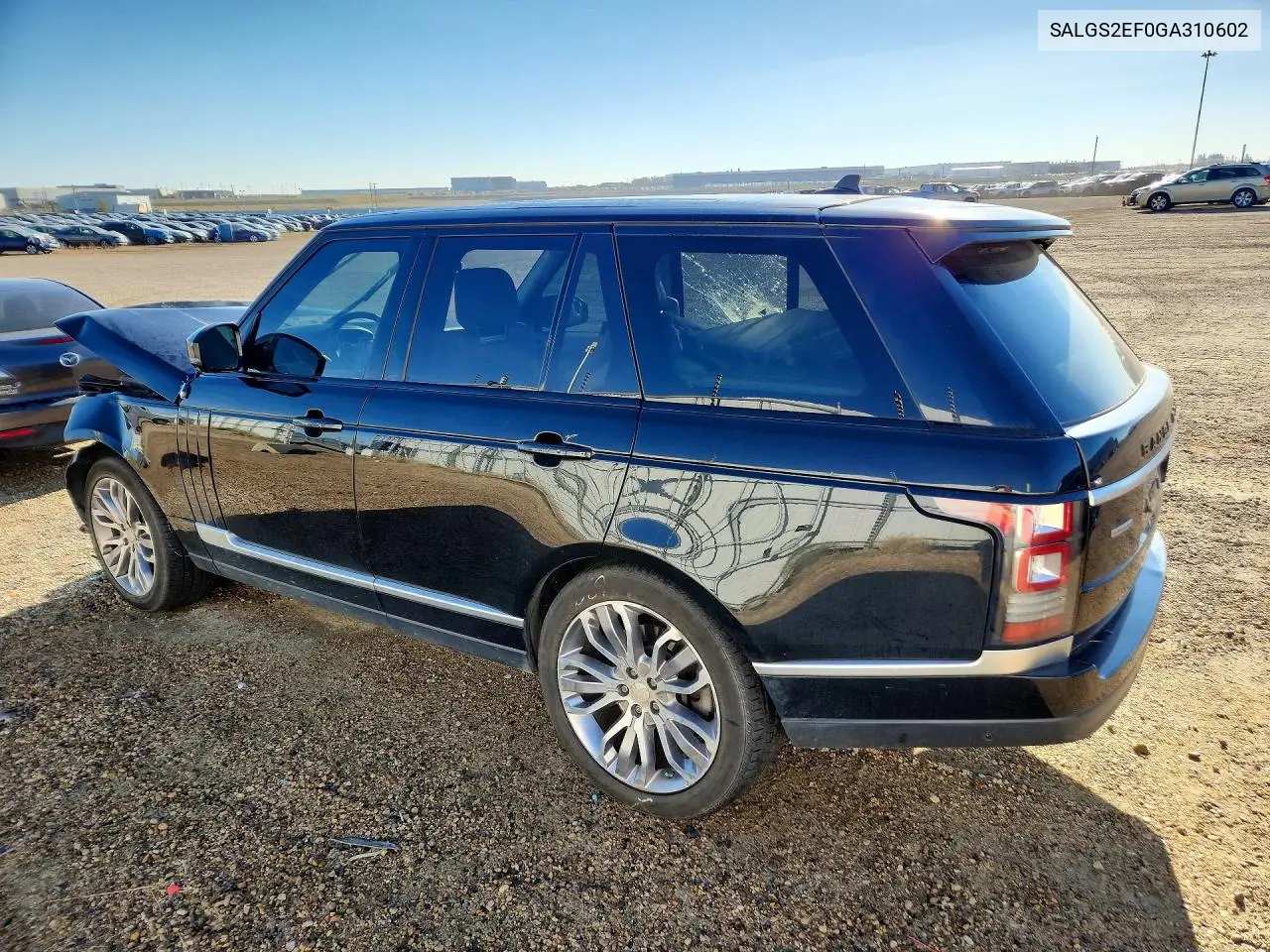 2016 LAND ROVER RANGE ROVER VIN SALGS2EF0GA310602 — фото 2