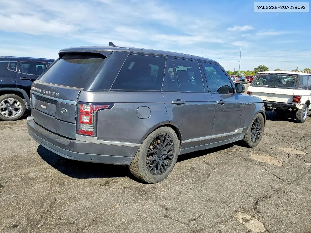 2016 LAND ROVER RANGE ROVER VIN SALGS2EF8GA289093 — фото 3