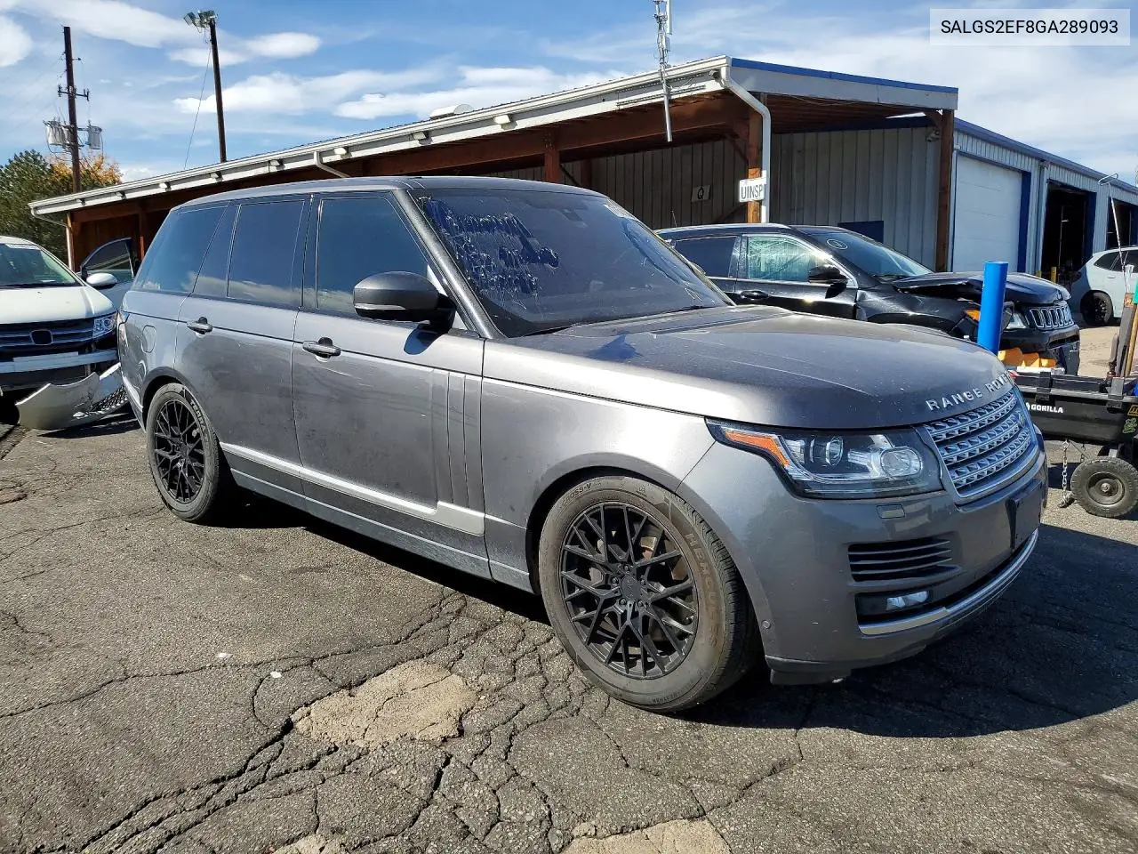 2016 LAND ROVER RANGE ROVER VIN SALGS2EF8GA289093 — фото 4