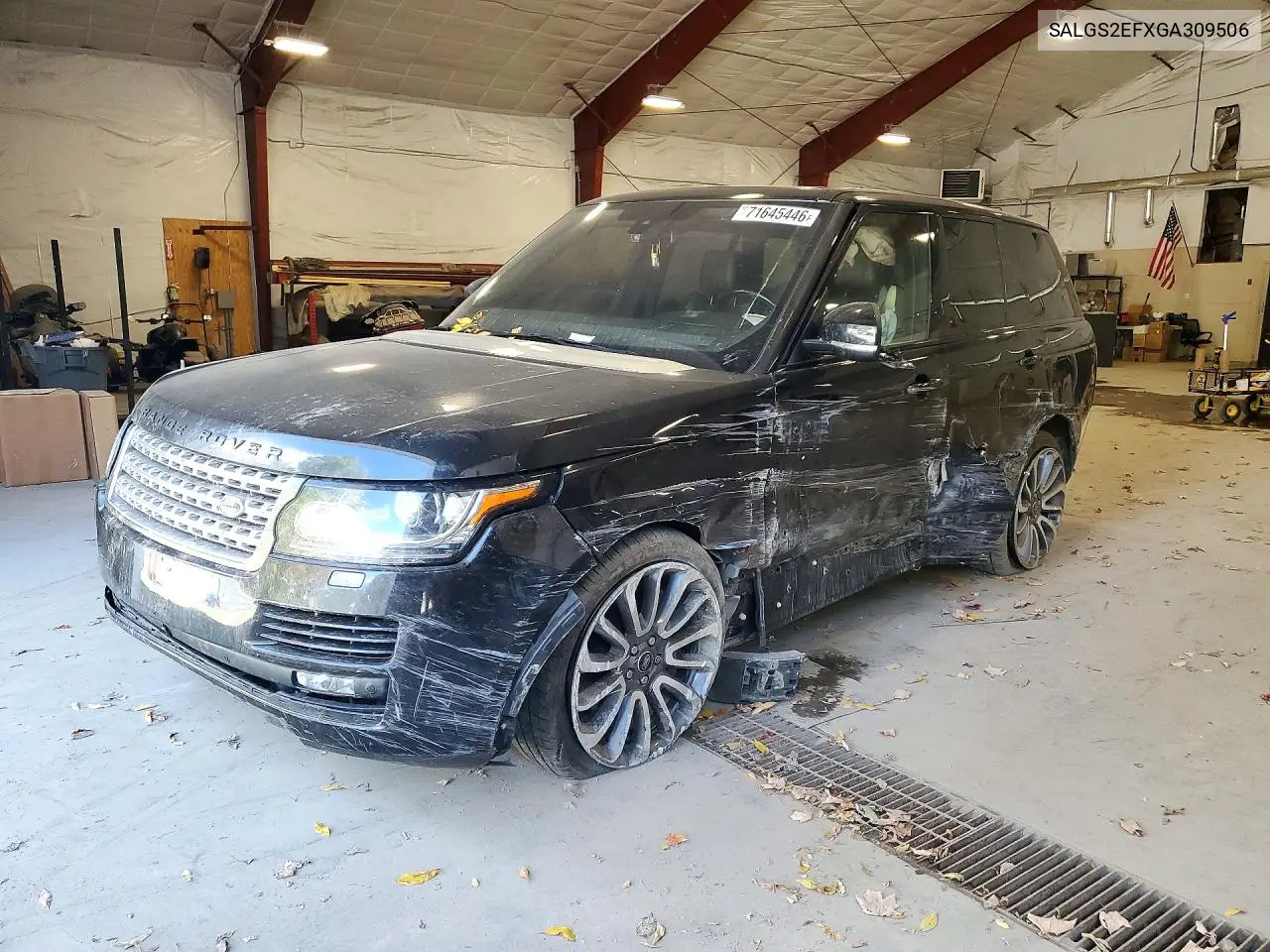 LAND ROVER RANGE ROVER 2016, VIN SALGS2EFXGA309506