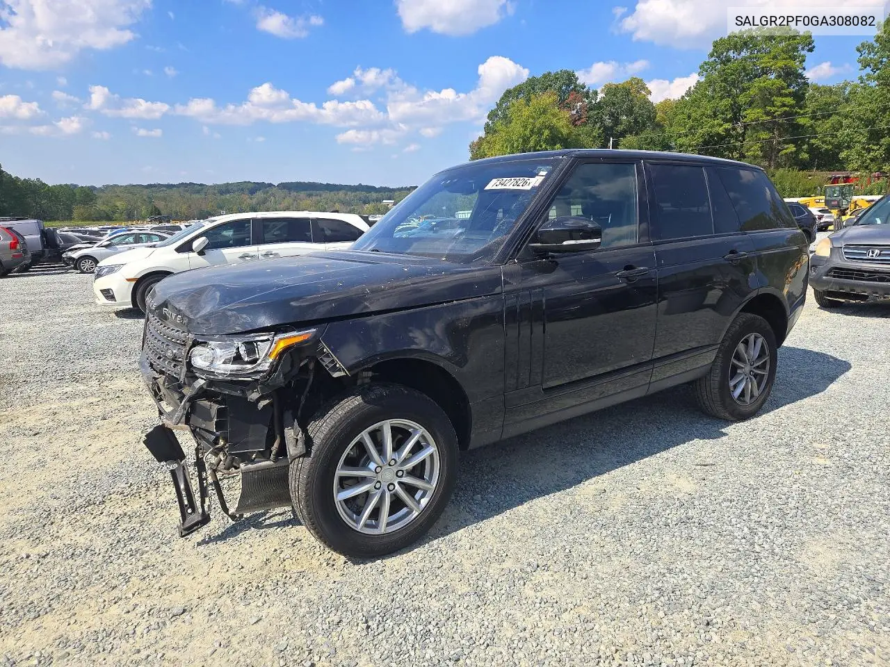 LAND ROVER RANGE ROVER 2016, VIN SALGR2PF0GA308082