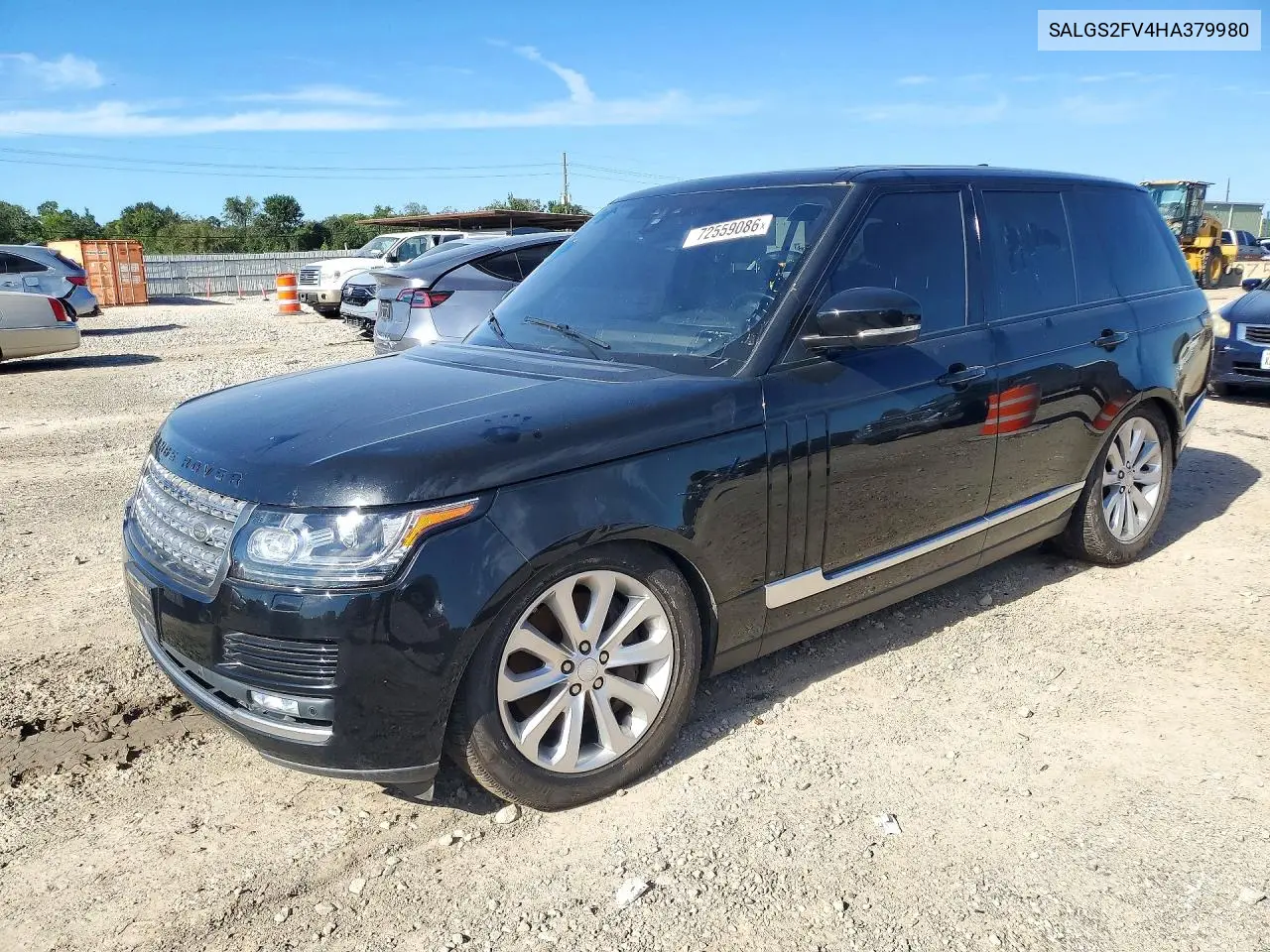 LAND ROVER RANGE ROVER 2017, VIN SALGS2FV4HA379980