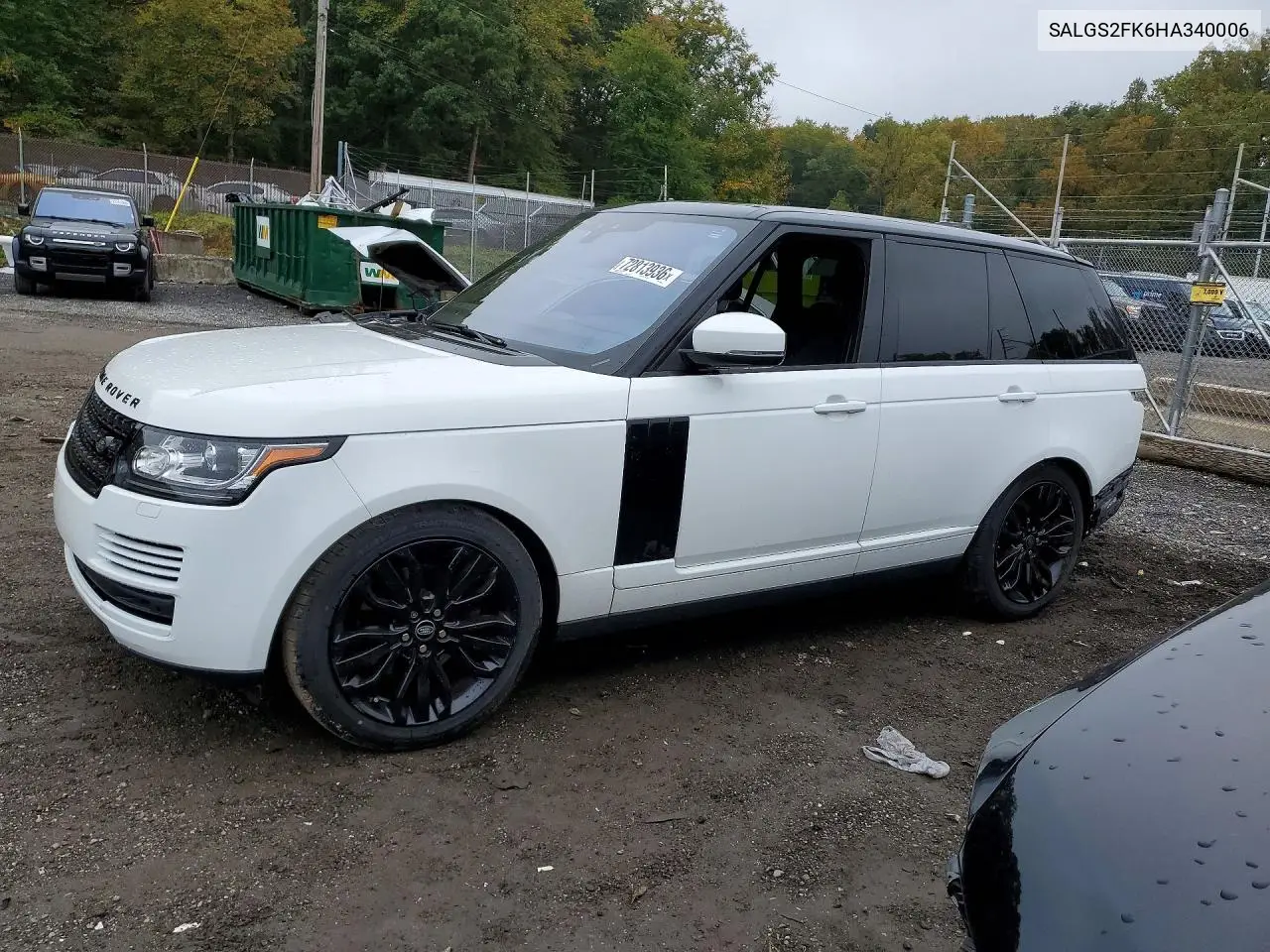 LAND ROVER RANGE ROVER 2017, VIN SALGS2FK6HA340006