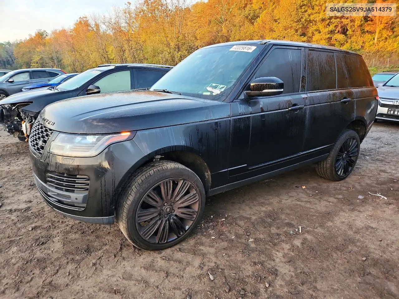 LAND ROVER RANGE ROVER 2018, VIN SALGS2SV9JA514379