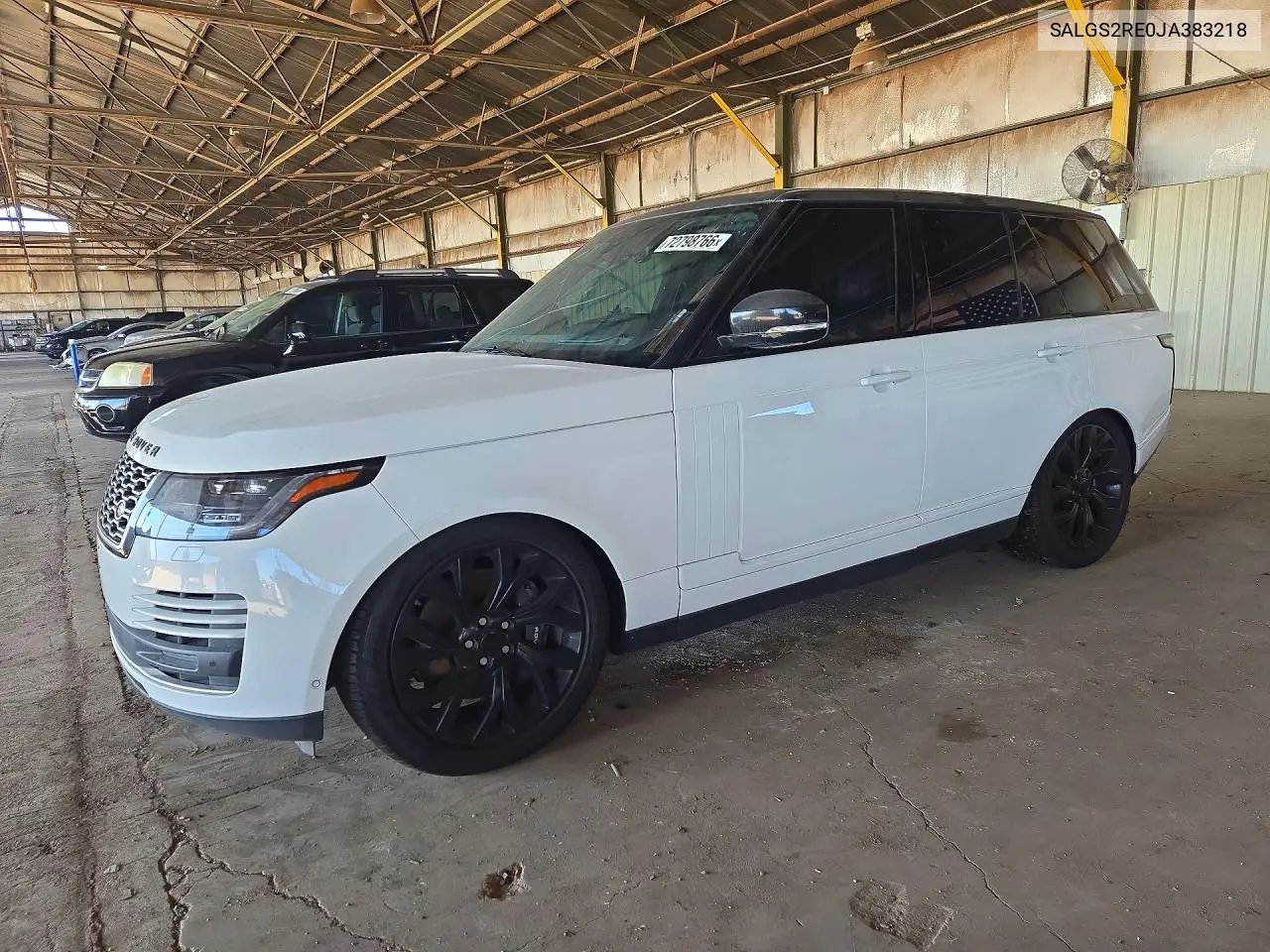 LAND ROVER RANGE ROVER 2018, VIN SALGS2RE0JA383218