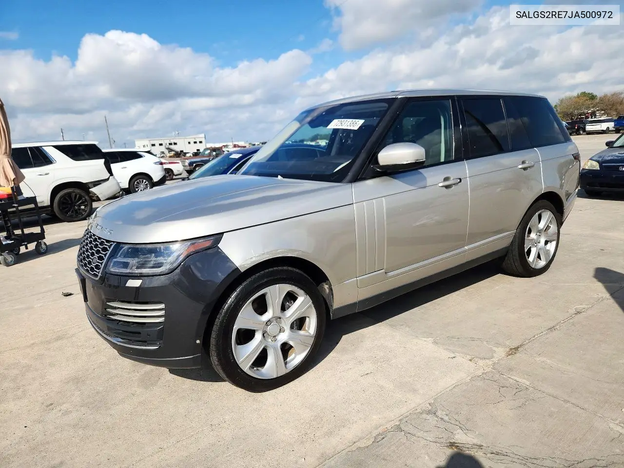 LAND ROVER RANGE ROVER 2018, VIN SALGS2RE7JA500972