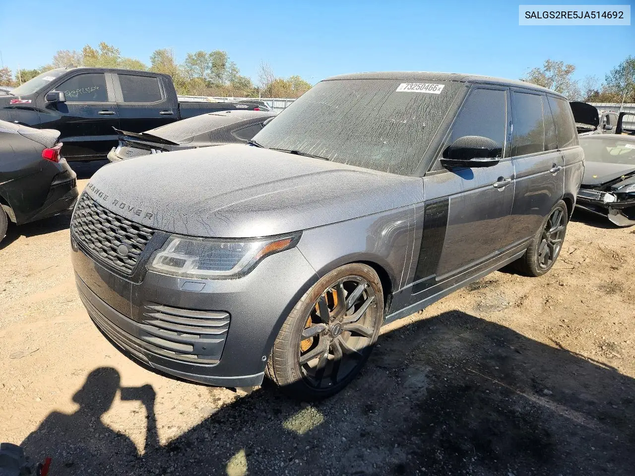 LAND ROVER RANGE ROVER 2018, VIN SALGS2RE5JA514692