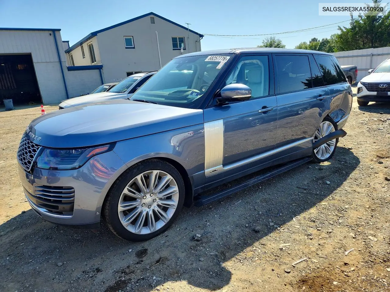 LAND ROVER RANGE ROVER 2019, VIN SALGS5RE3KA550920