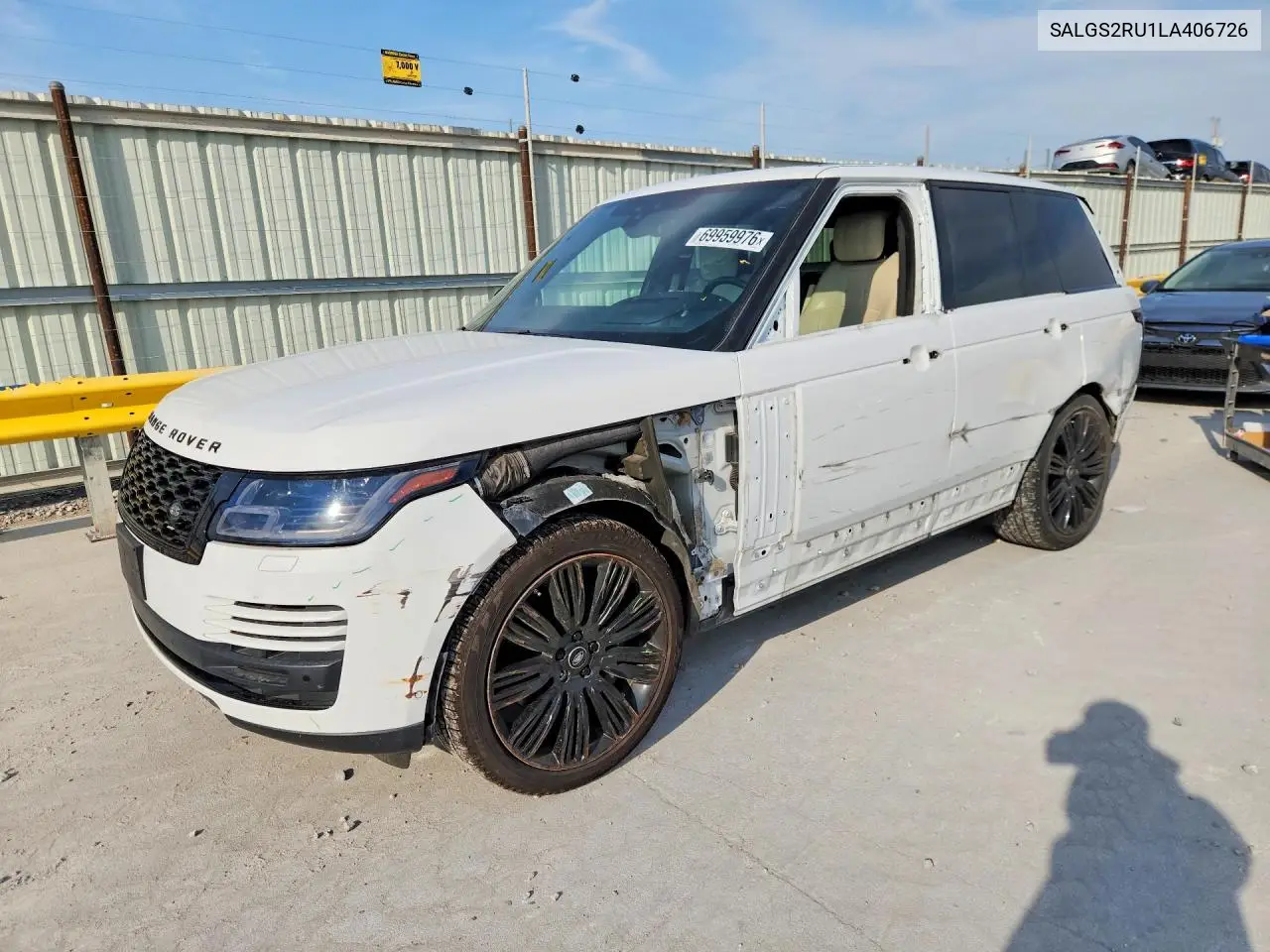 LAND ROVER RANGE ROVER 2020, VIN SALGS2RU1LA406726